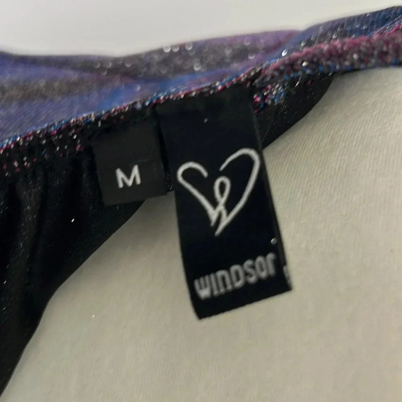 Windsor Time To Shine Glitter Mini Dress Size Medium - Picture 12 of 14